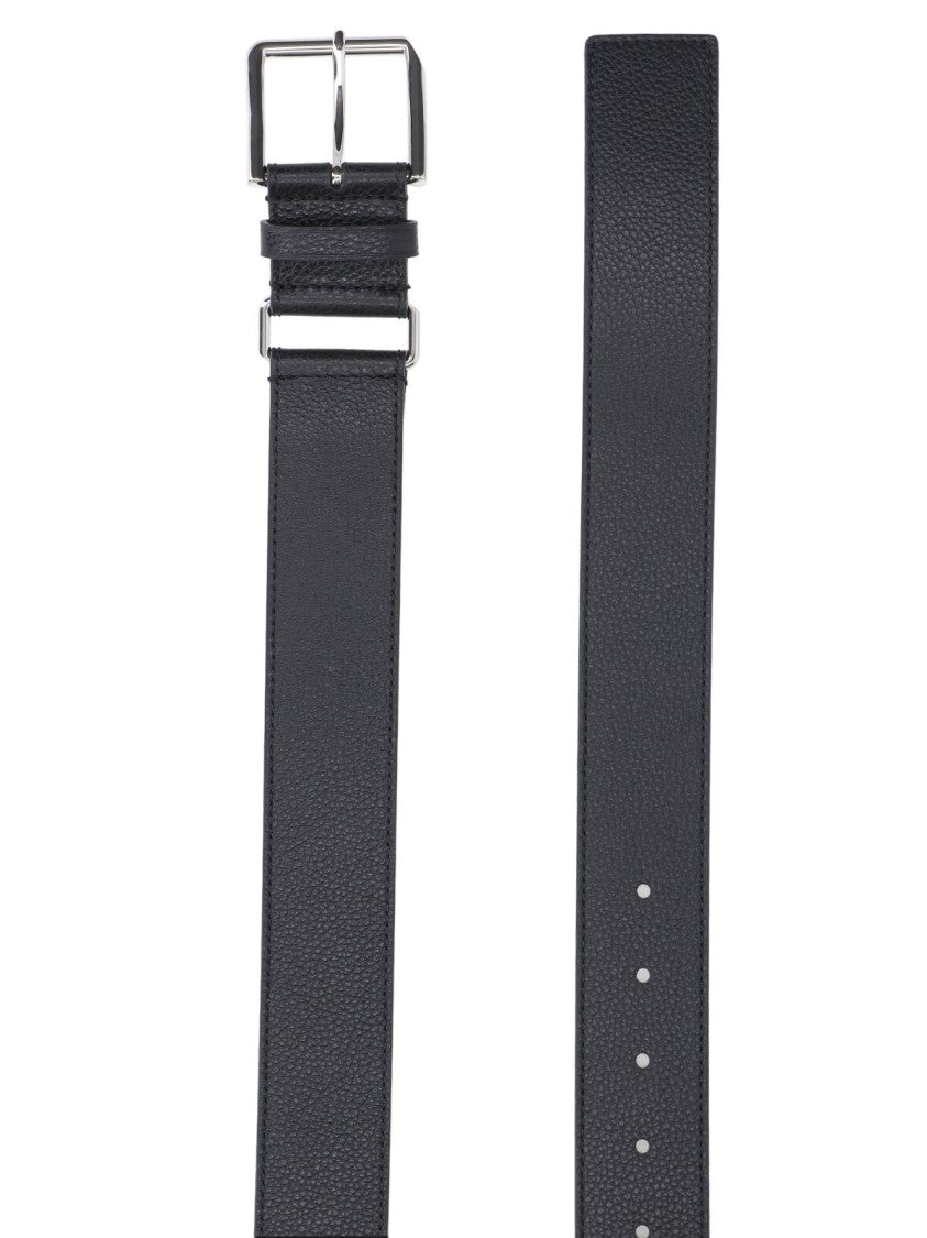 Givenchy Textured Leather Belt With Adjustable Silver-Tone Buckle