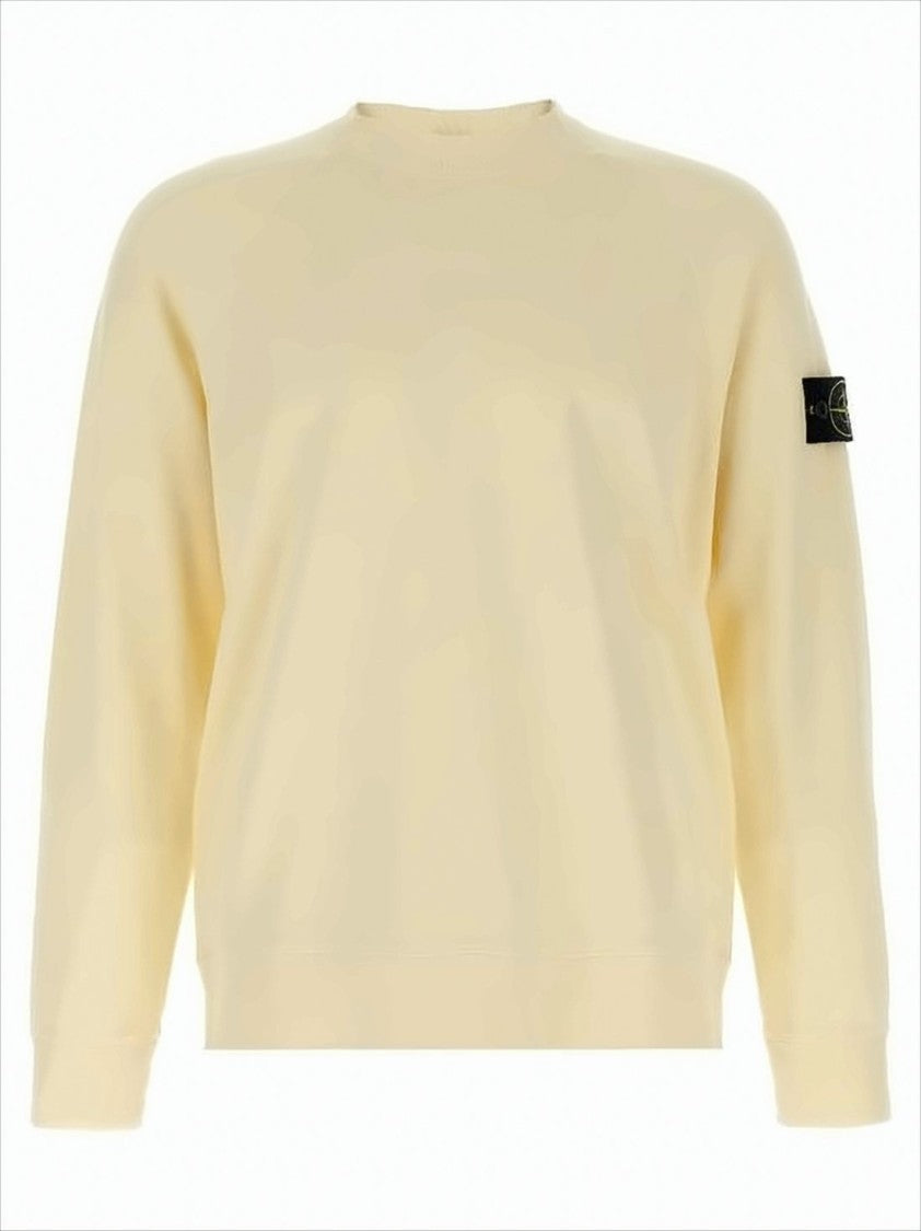 Stone Island Relaxed Fit Long-Sleeve Crewneck Sweatshirt With Distinctive Patch Logo