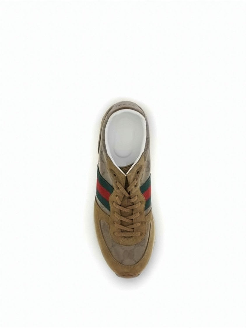 Gucci Low-Top Sneakers With Signature Stripes And Textured Grip