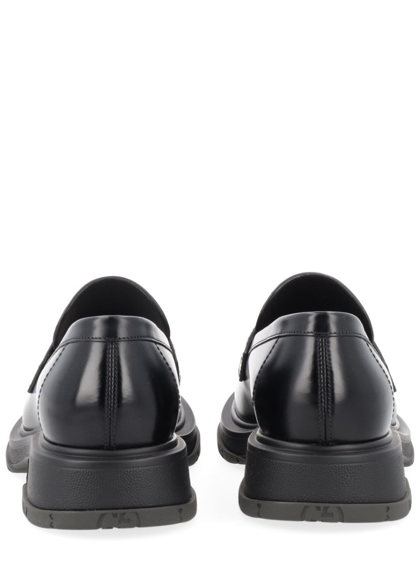 Gucci Black Leather Penny Loafers