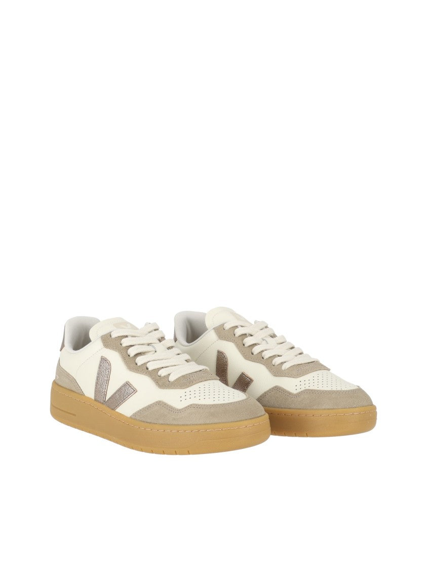 Veja Bronze V-90 Suede Accent Low-Top Sneakers