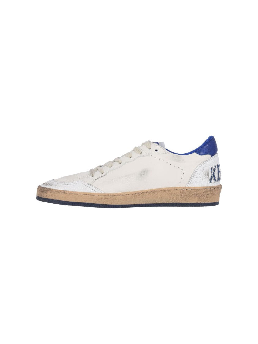 Golden Goose White Ballstar Leather Suede Sneakers