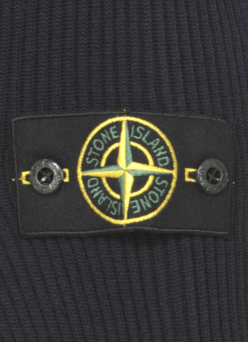 Stone Island Dark Blue Wool Sweater