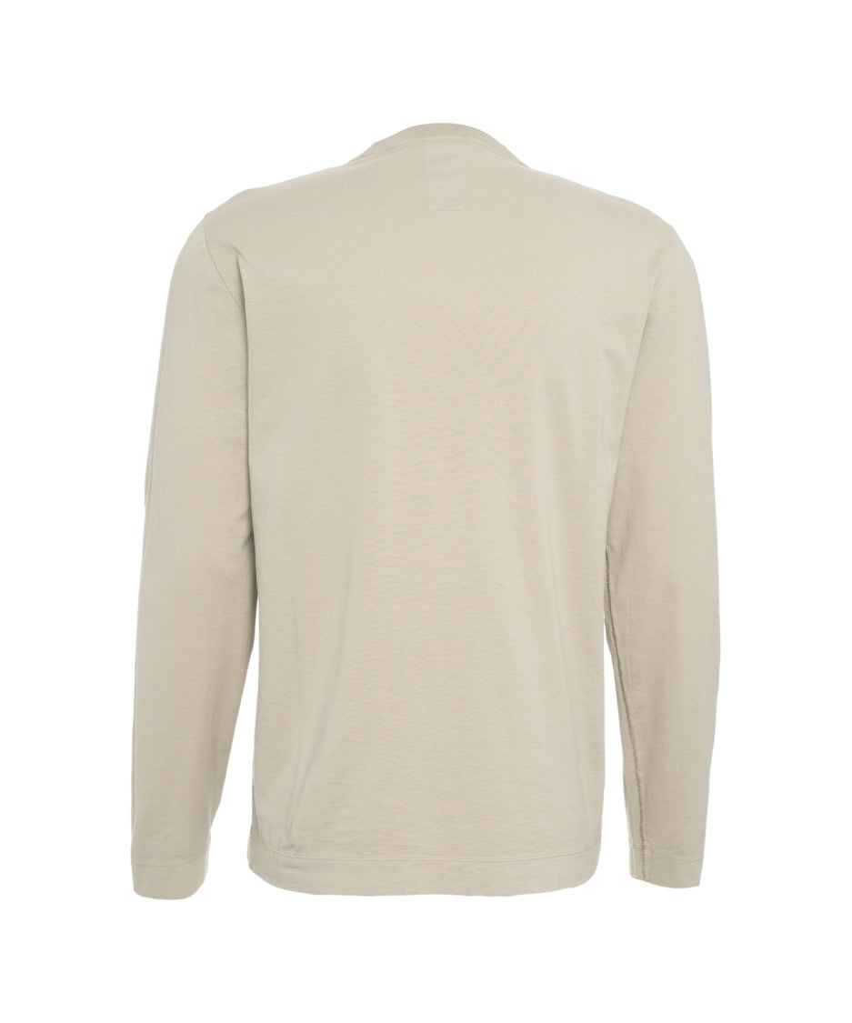 Transit Beige Long-Sleeve T-Shirt With Classic Crew Neck
