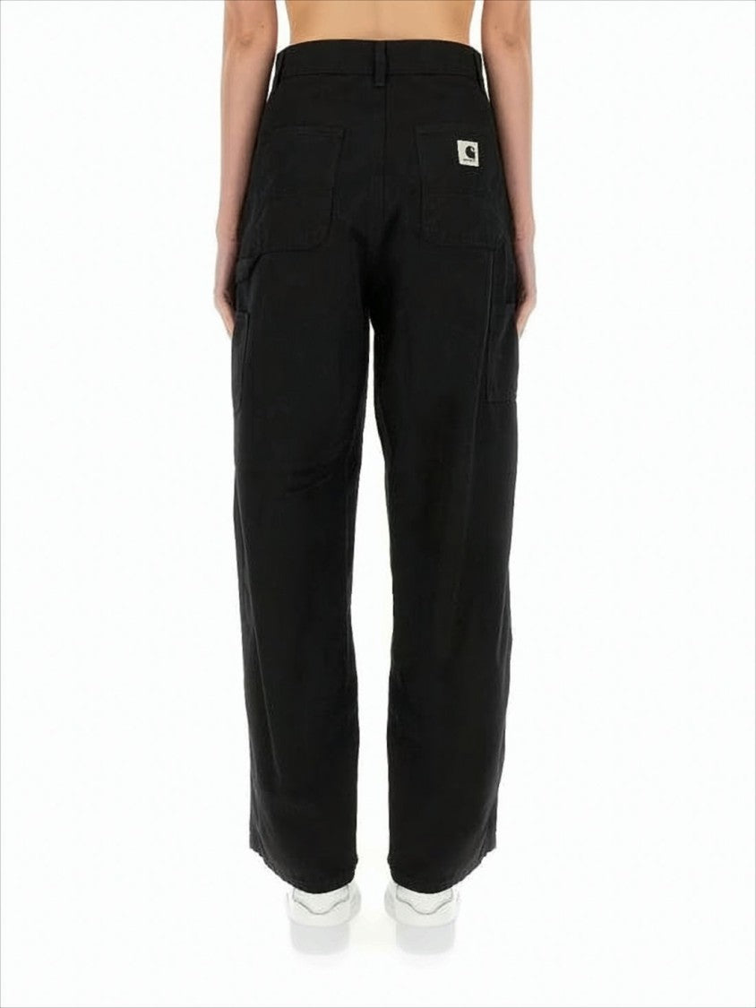 Carhartt Wip High-Waisted Black Straight-Leg Pants