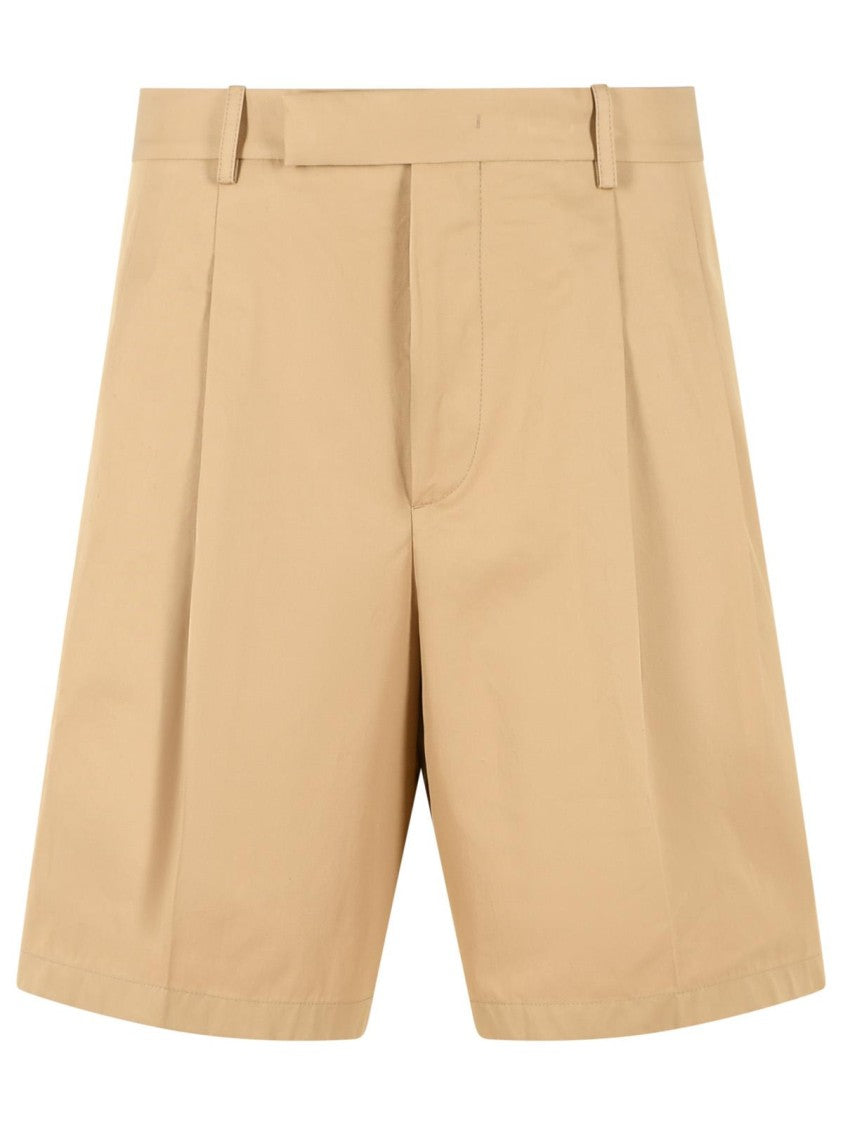 Jil Sander Beige Cotton Bermuda Shorts