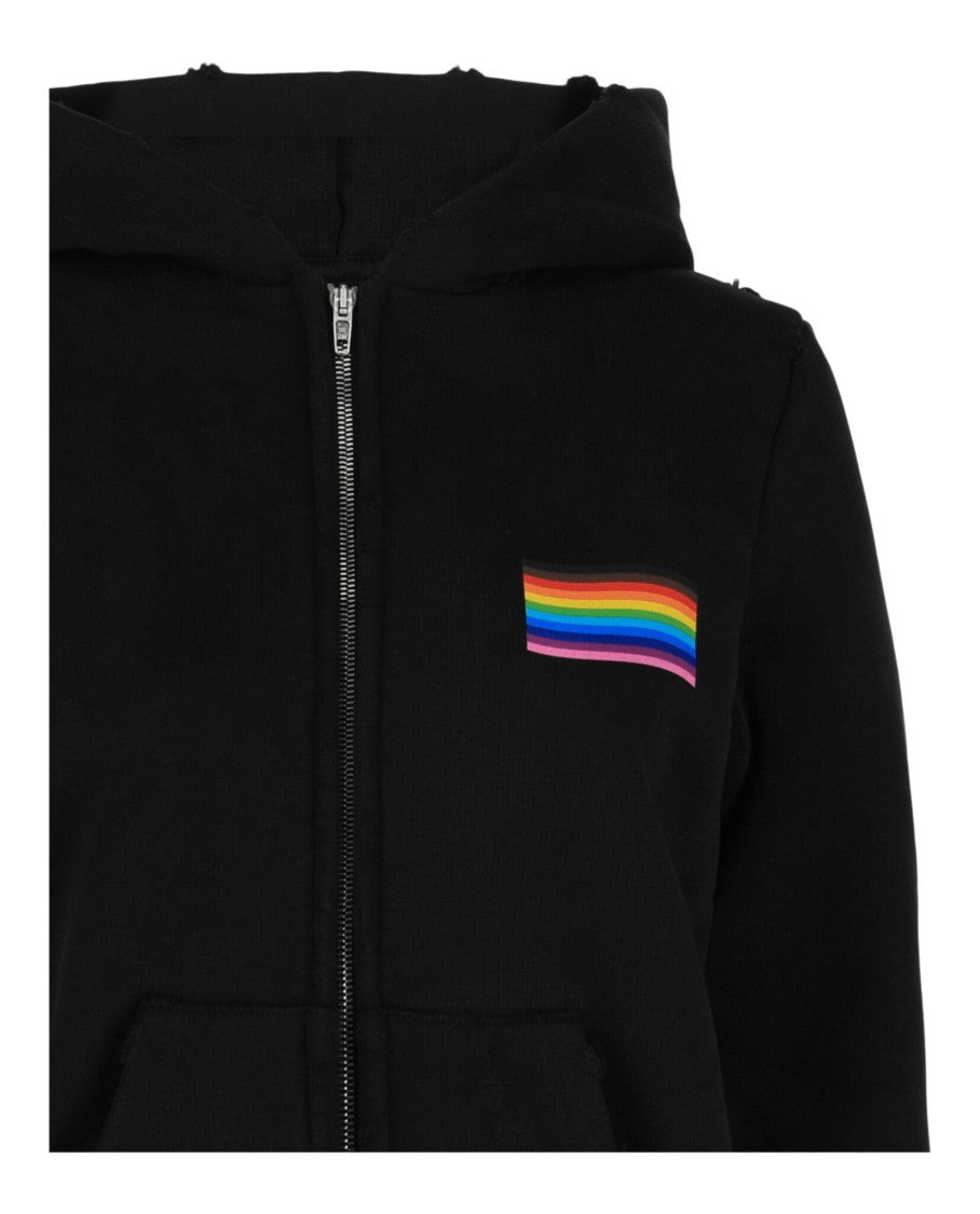 Balenciaga Rainbow Flag Zip-Up Hoodie