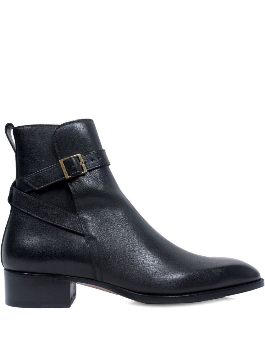 Tom Ford Polished Black Boots With Classic Silhouette