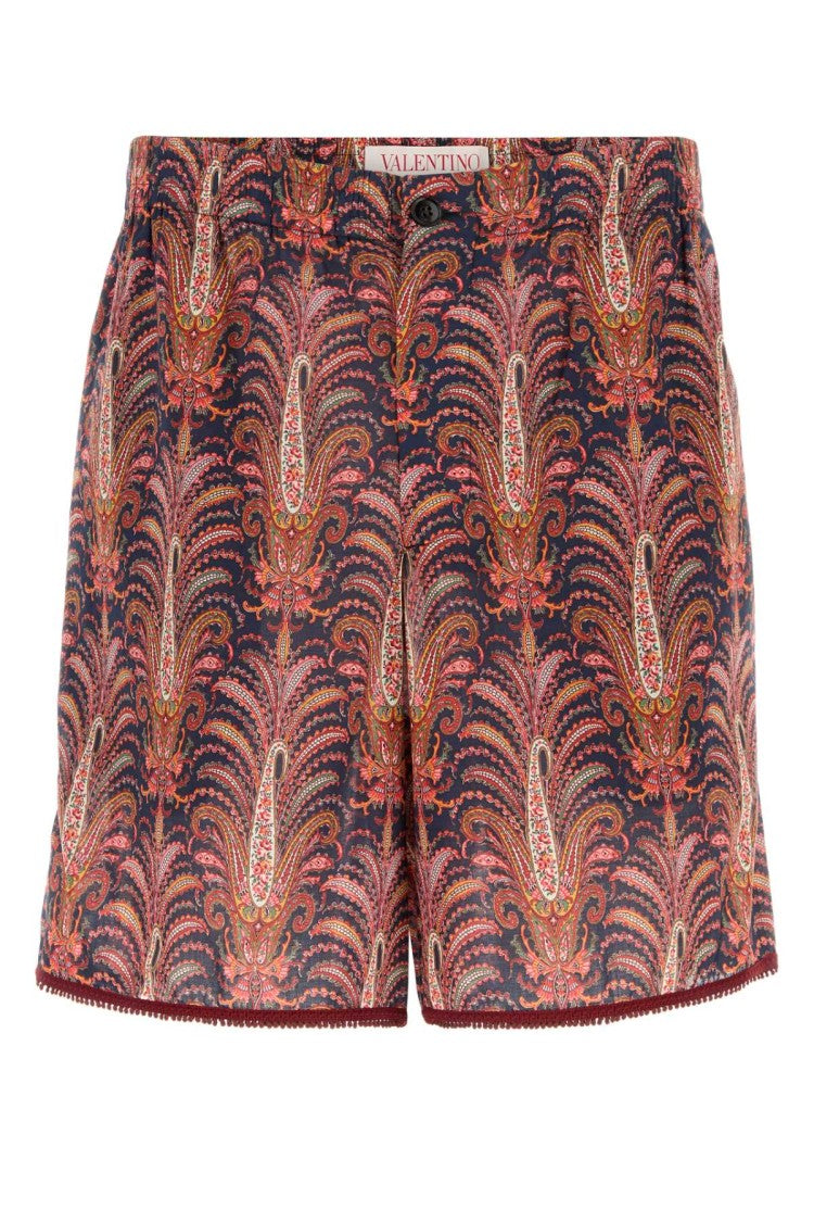 Valentino Garavani Printed Cotton Bermuda Shorts