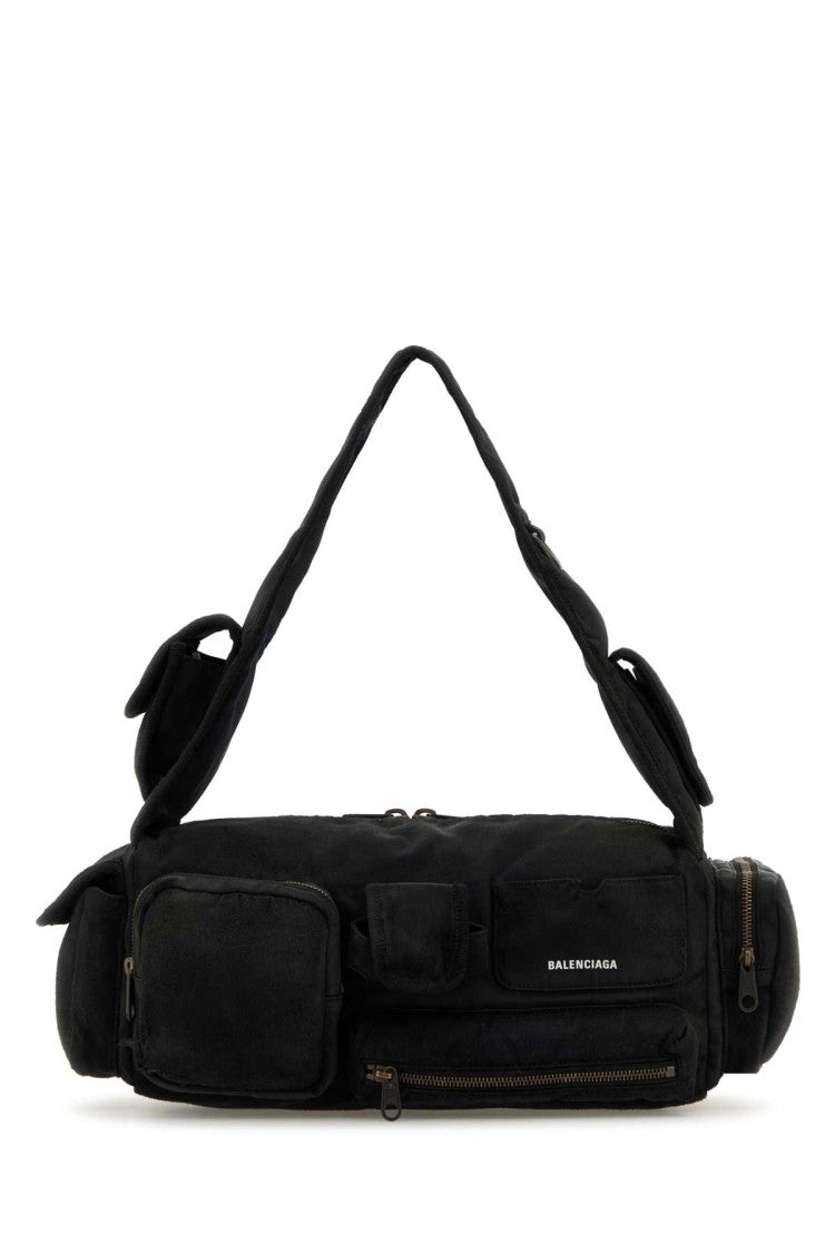 Balenciaga Black Nylon Superbusy S Shoulder Bag