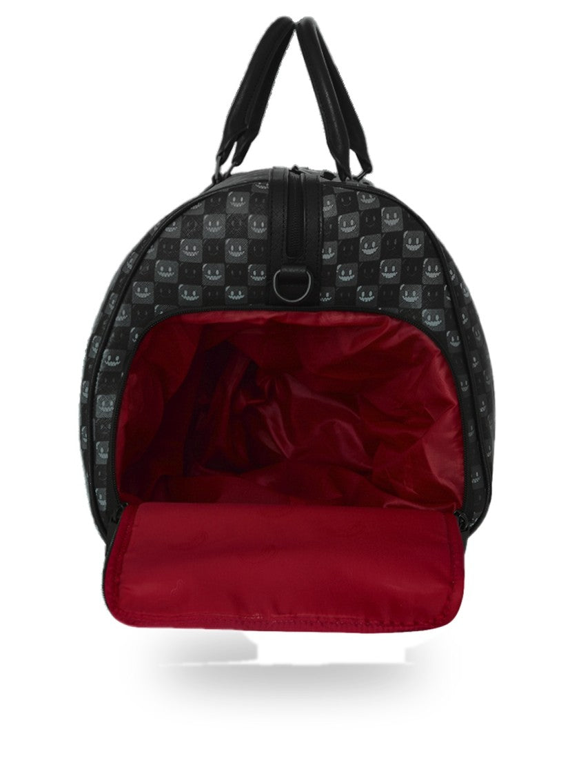 Sprayground Black Sharks In Paris Wtf Bubble Check Duffle Bag