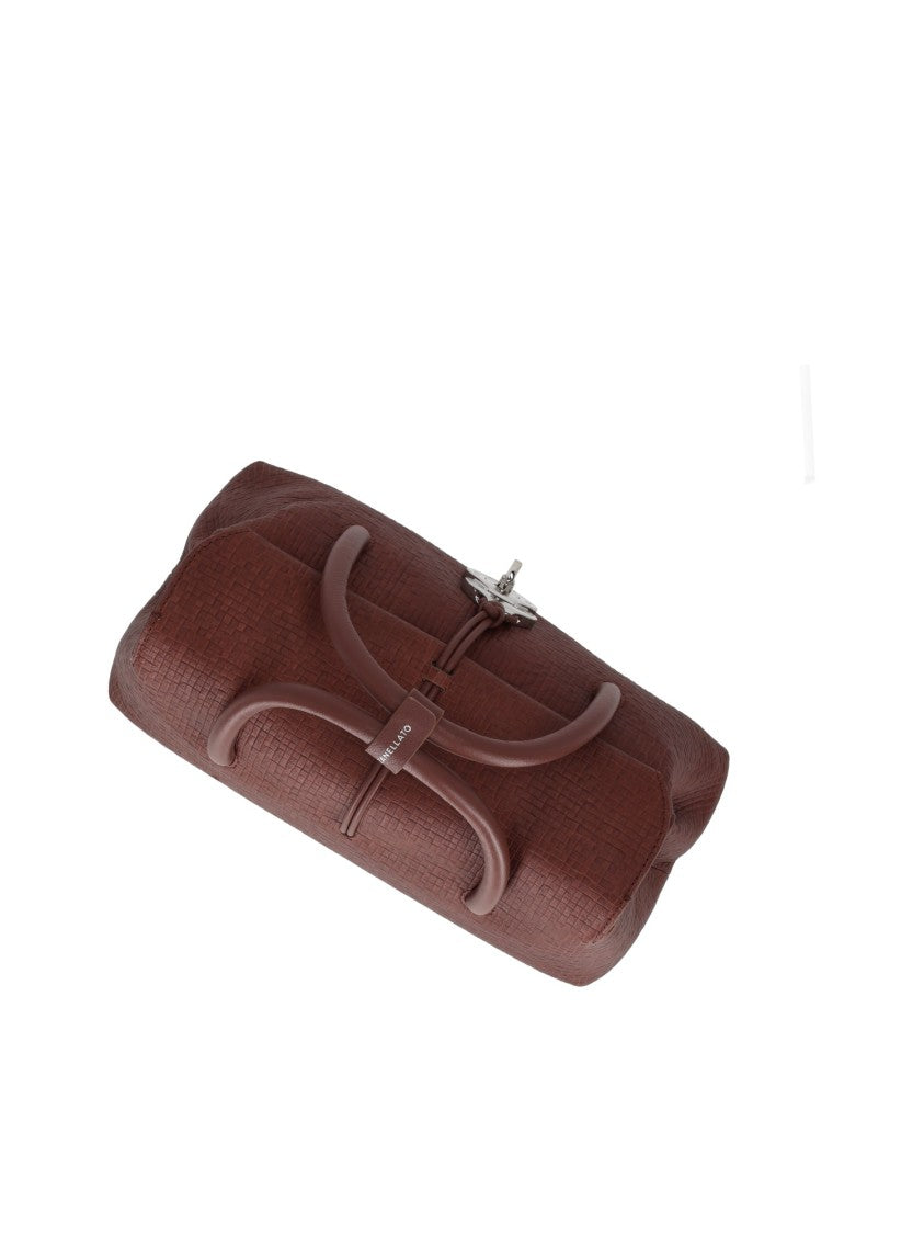 Zanellato Srl Elongated Brown Structured Handbag