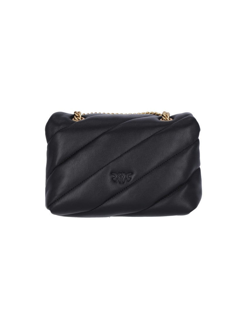 Pinko Mini Shoulder Bag With Diagonal Quilting