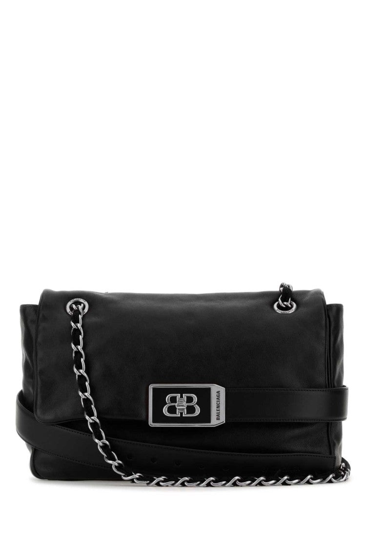 Balenciaga Black Leather Modu Shoulder Bag
