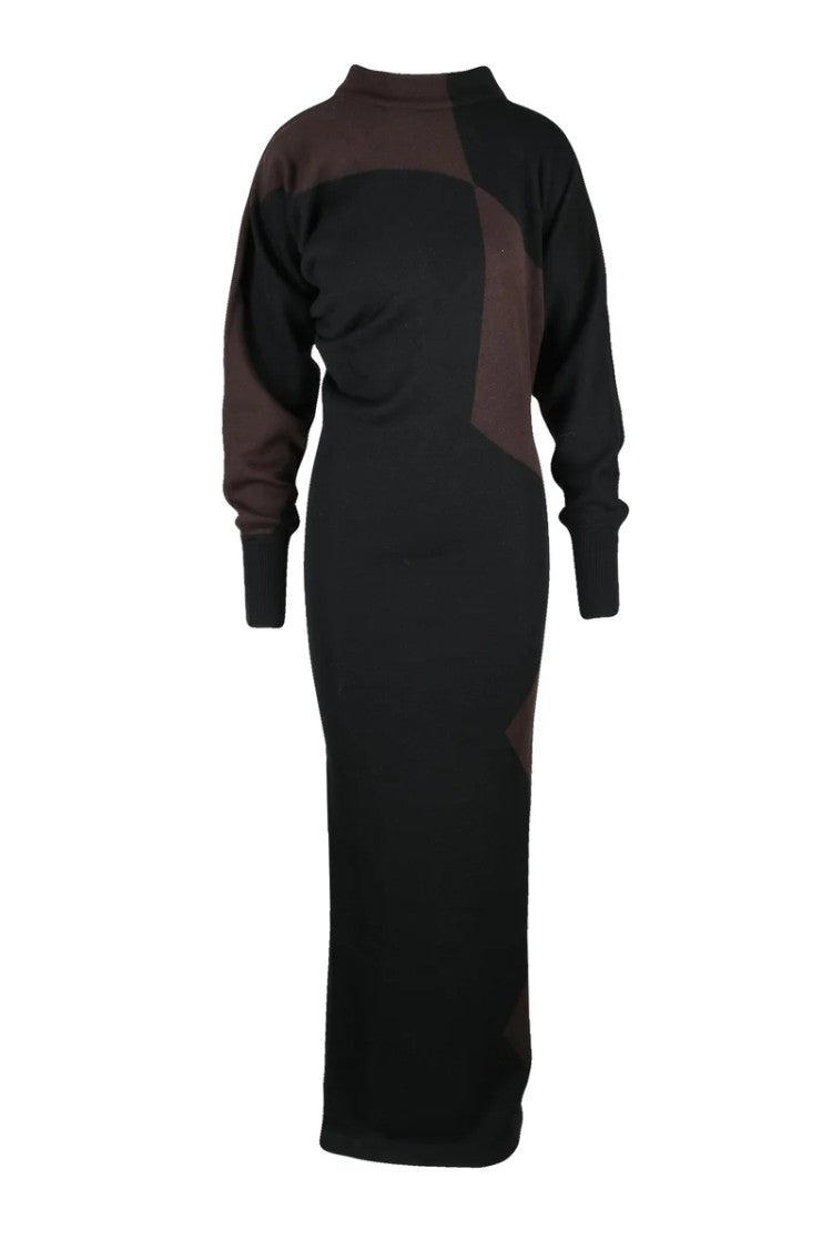 Philosophy Di Lorenzo Serafini Women's Asymmetric Long Dress - Black/Brown