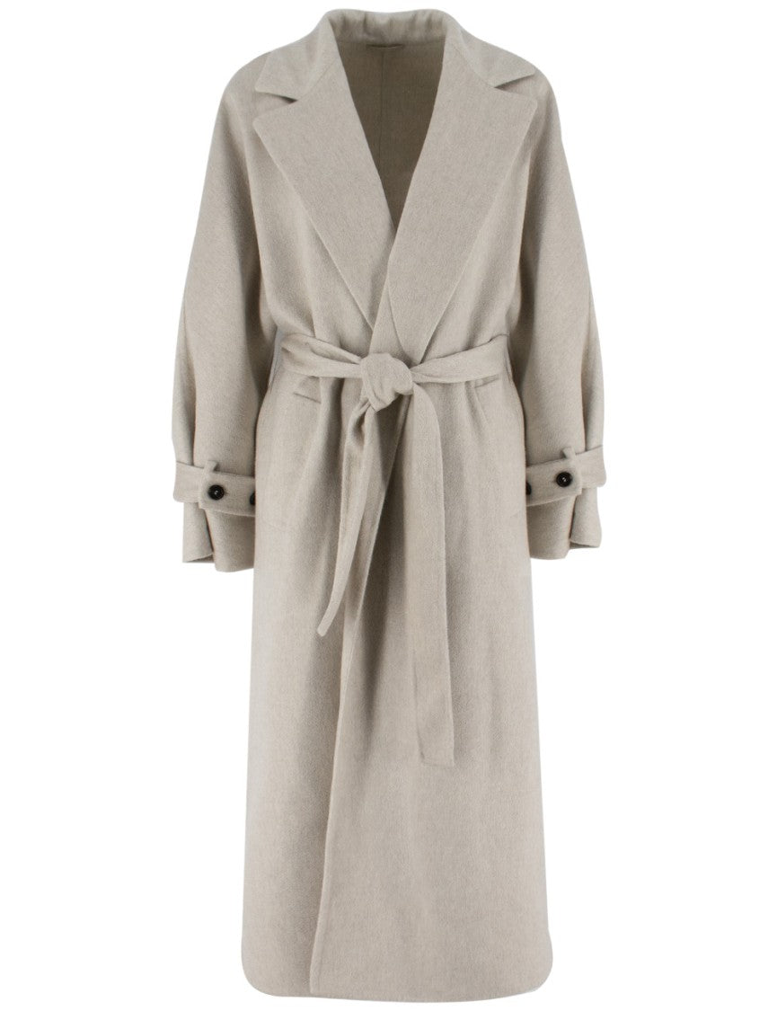 Brunello Cucinelli Marble Coat With Belt