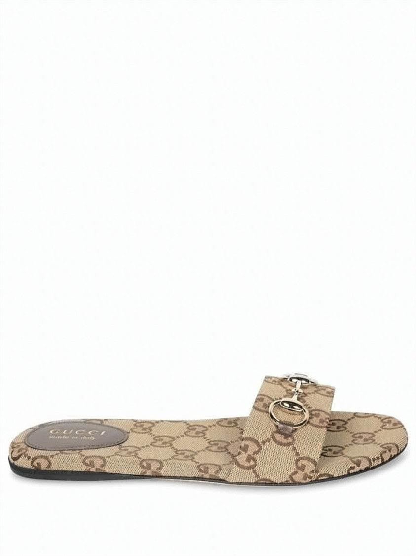 Gucci Canvas Upper Slide Sandal