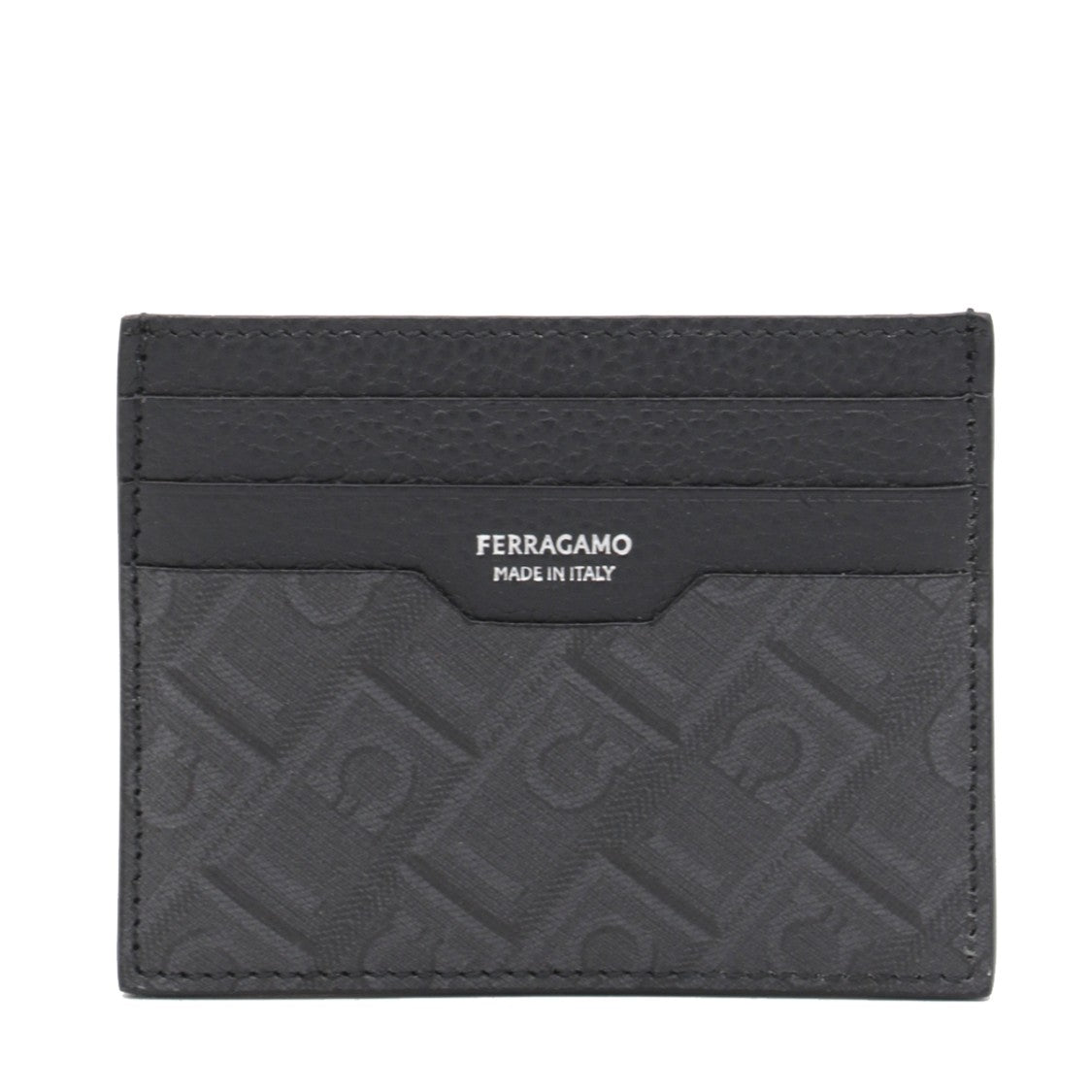 Ferragamo Embossed Leather Card Holder