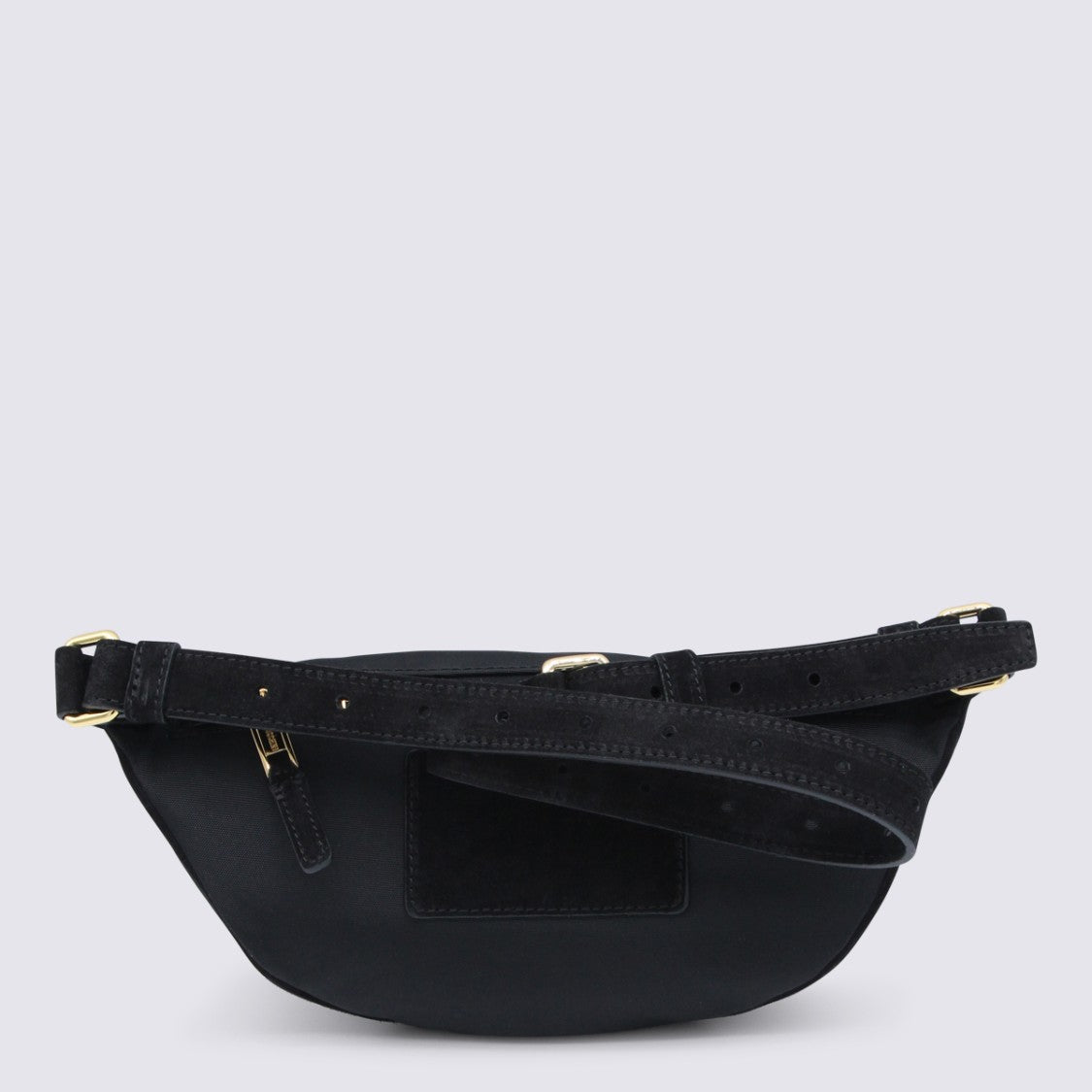 Moschino Black Belt Bag With Gold Hardware