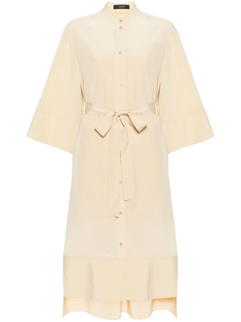 Joseph Beige Silk Crepe De Soie Maxi Dress