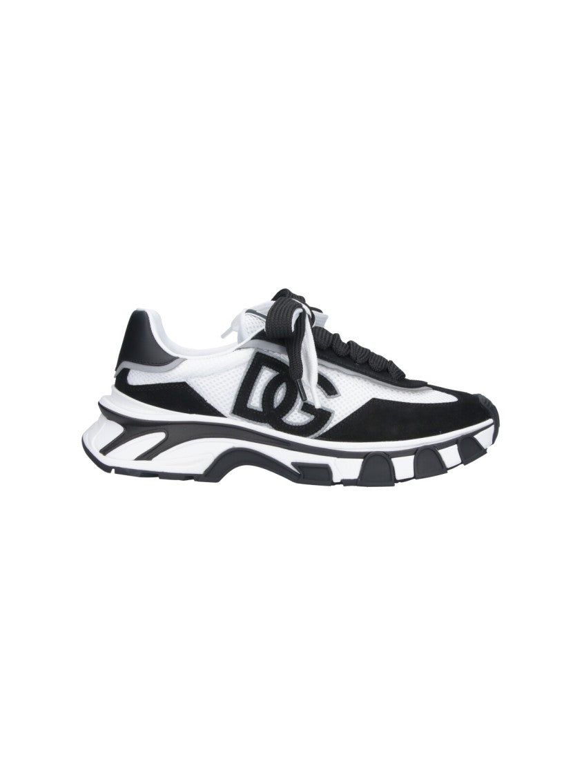 Dolce & Gabbana White Dg Country Road Leather Sneakers