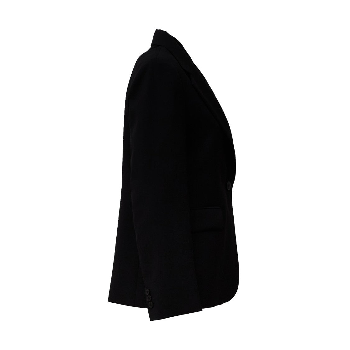 Max Mara Natural Stretch Wool Tailored Single-Button Blazer