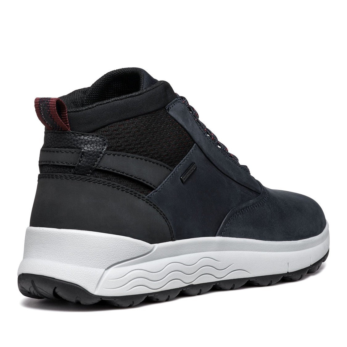 Geox Blue Spherica Padded Collar Textured Outsole Leather Boots