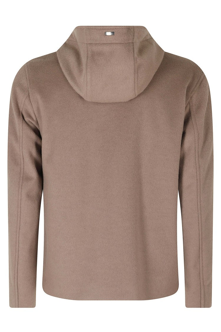 Herno Short Hooded Jacket With High Collar And Sleek Closure