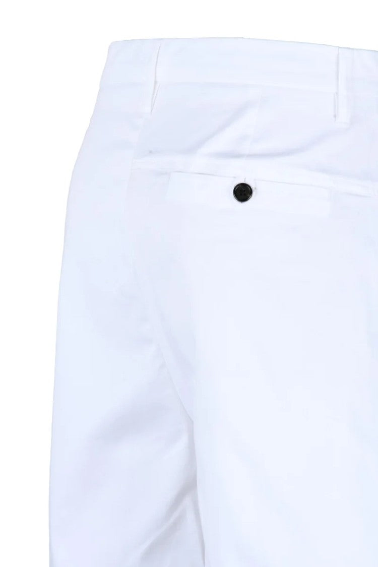 Department 5 White High-Waisted Stretch Cotton Bermuda Shorts