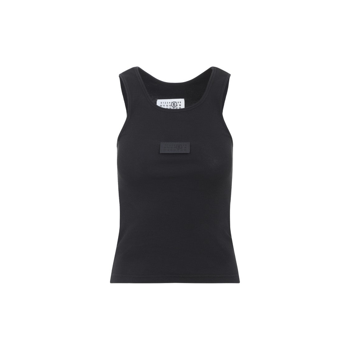 Mm6 By Maison Margiela Black Cotton Tank Top