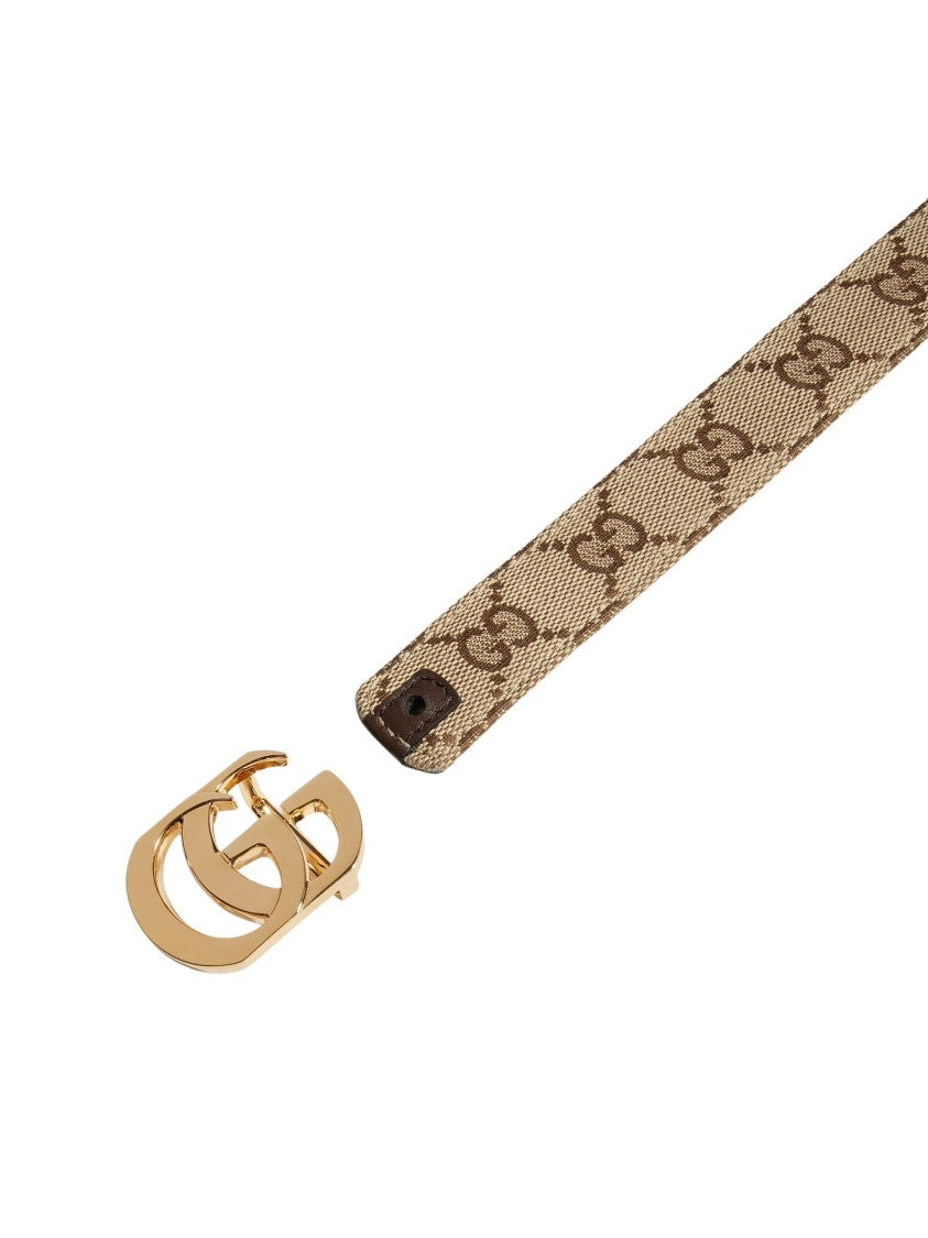 Gucci Reversible Sand Brown Gg Canvas Belt