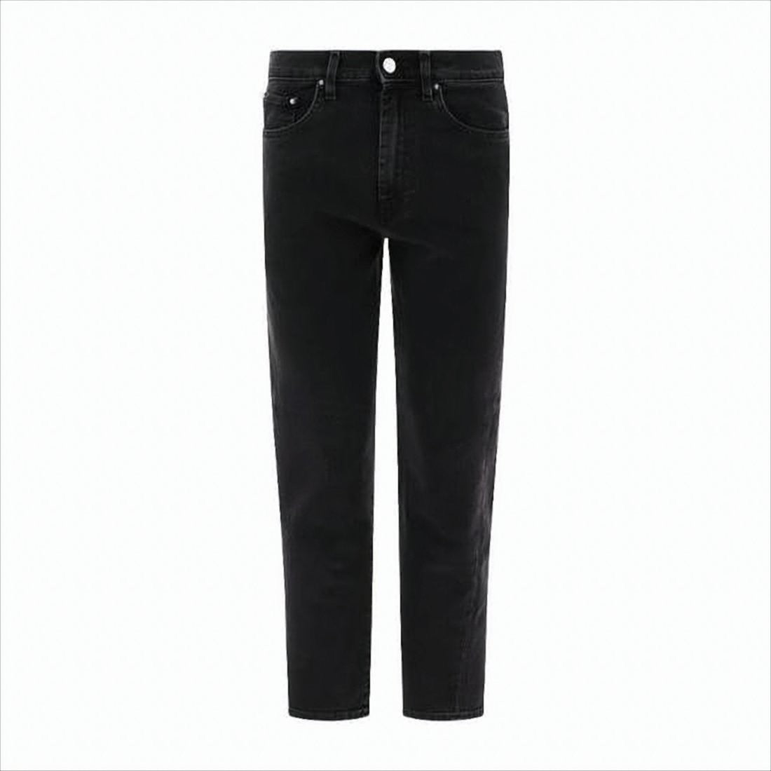 Totême Black Denim Pants With Five-Pocket Design And Tapered Fit