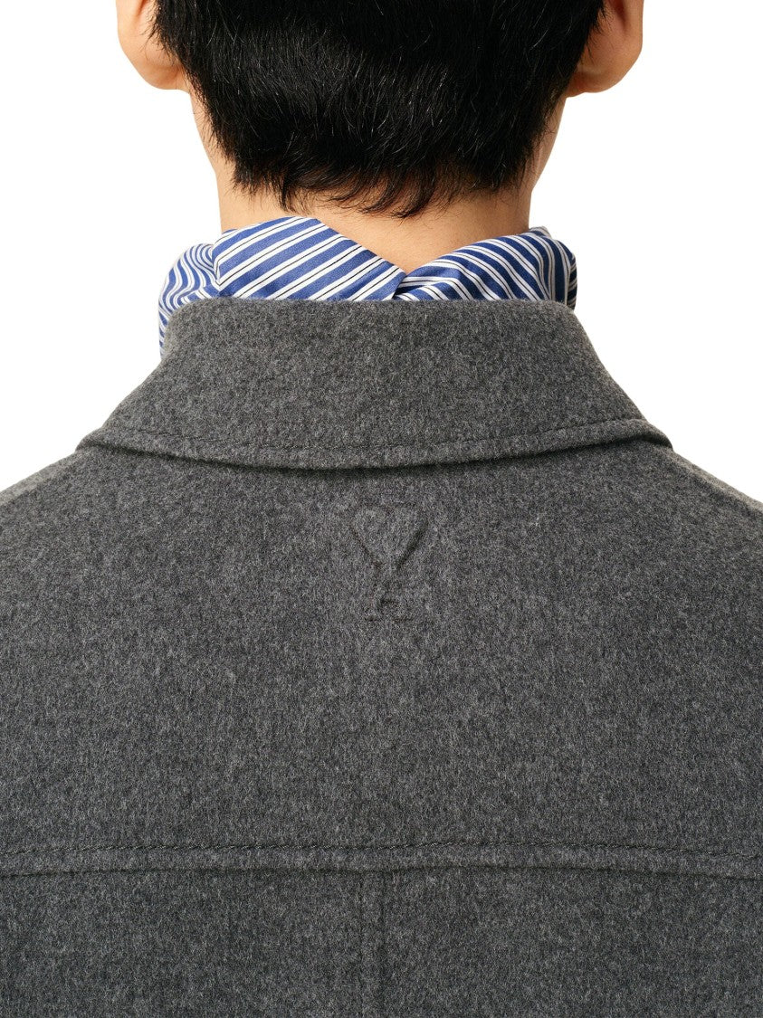 Ami Blouson-Style Jacket In Soft Virgin Wool