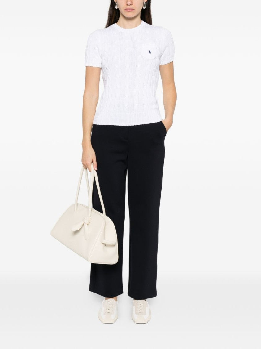 Polo Ralph Lauren Classic Cable Knit Sweater With Round Neckline