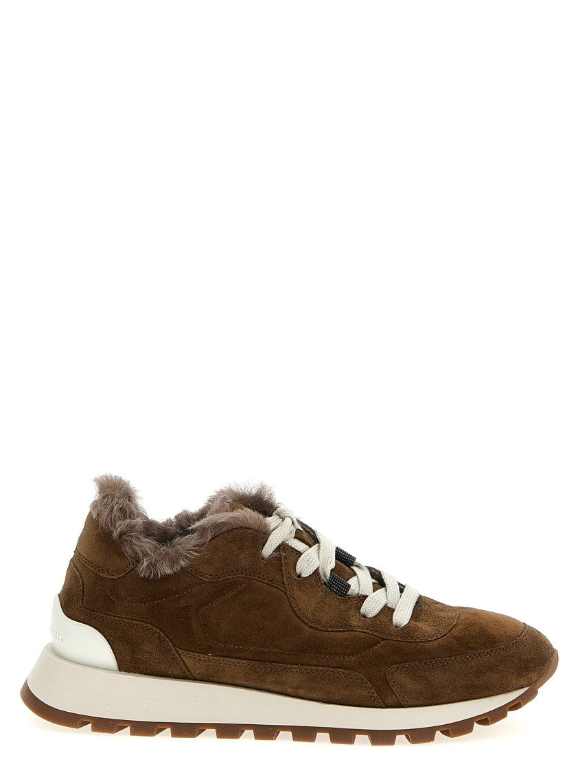 Brunello Cucinelli Monile Suede Sneakers