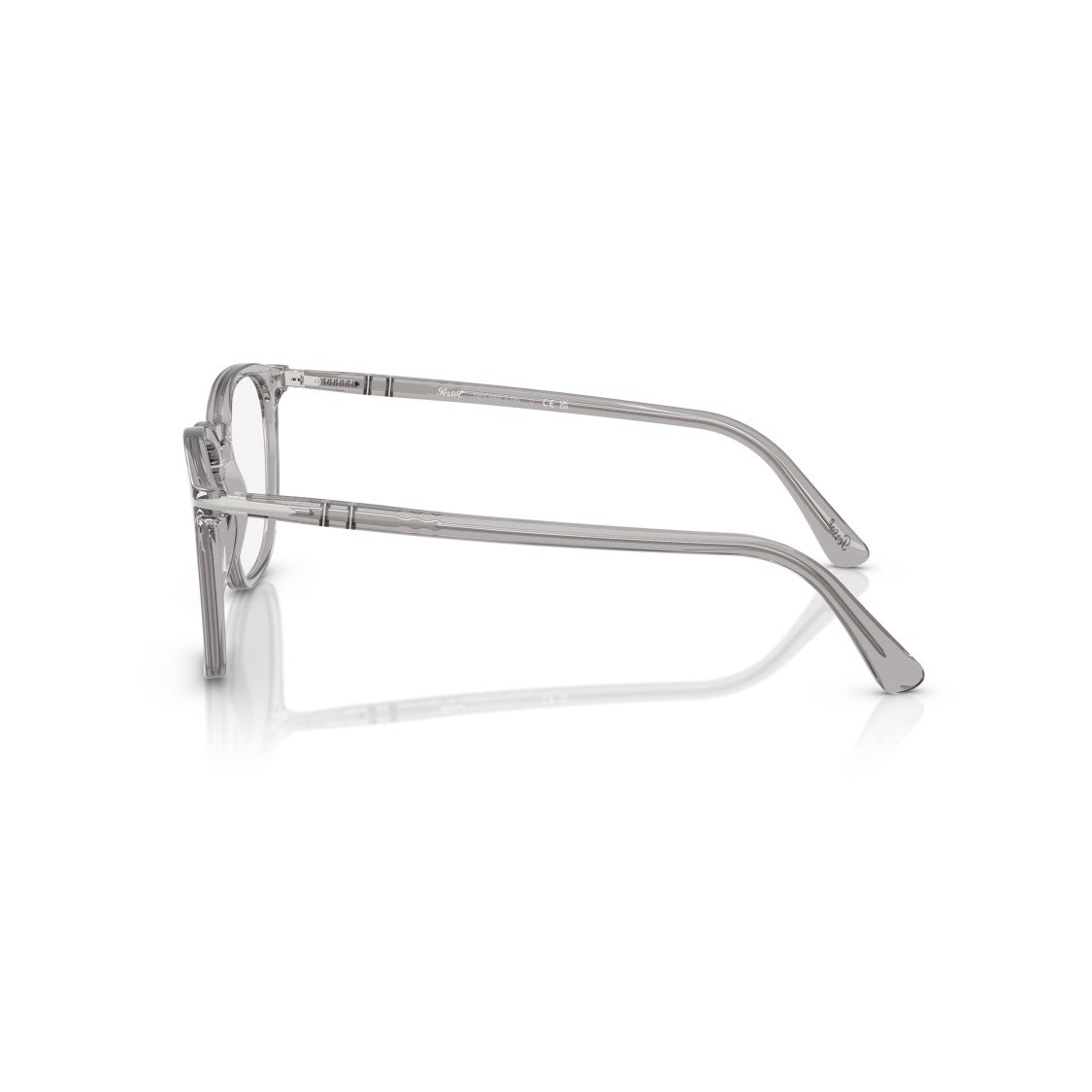 Persol 0Po3318v Translucent Grey Acetate Eyeglasses With Keyhole Bridge