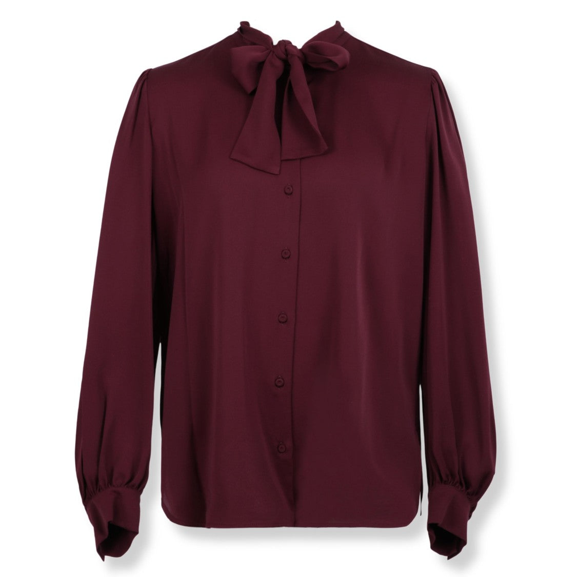 Max Mara Melania Scarf-Collar Long-Sleeved Blouse
