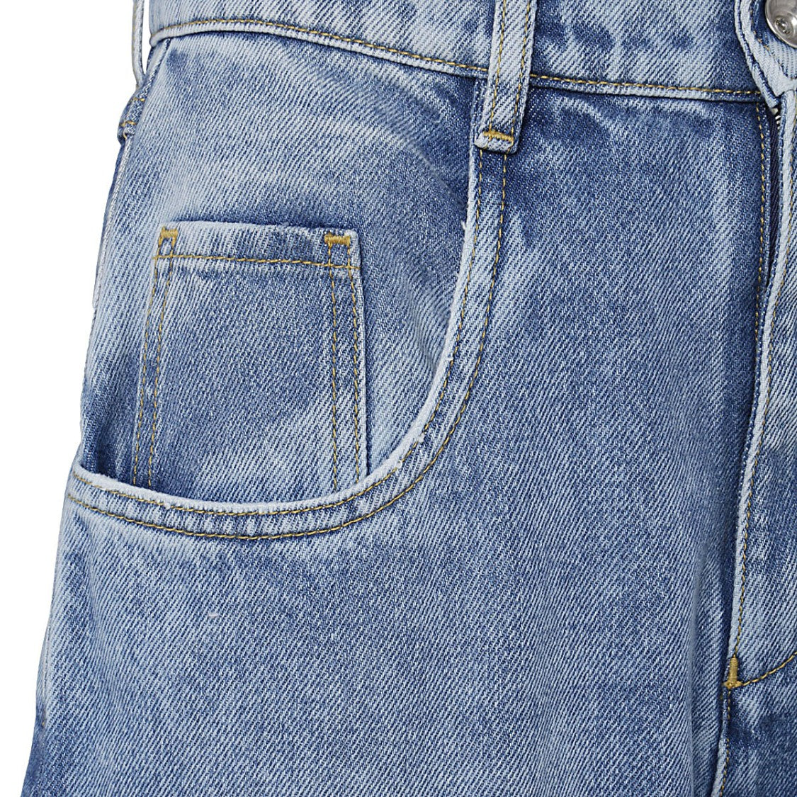 Maison Margiela Blue Cotton Denim Jeans With Cut-Out Detailing