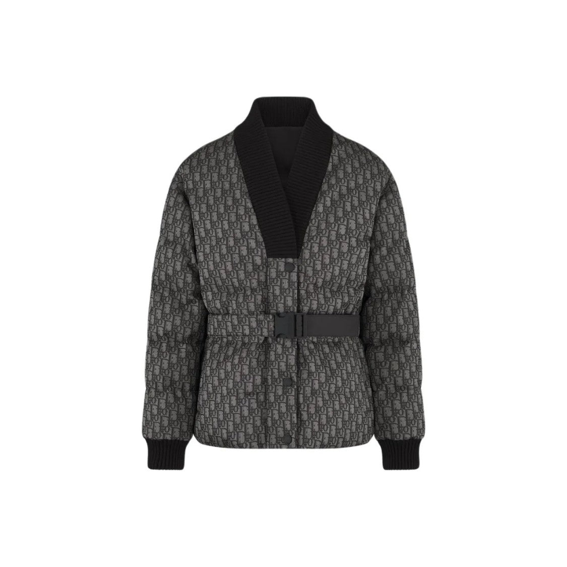 Christian Dior Quilted Jacket With Monogram Pattern And Shawl Collar