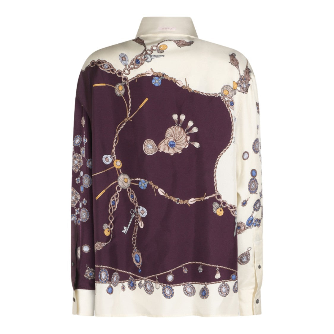 Versace Two-Tone Versace Shirt With Chain And Medallion Prints