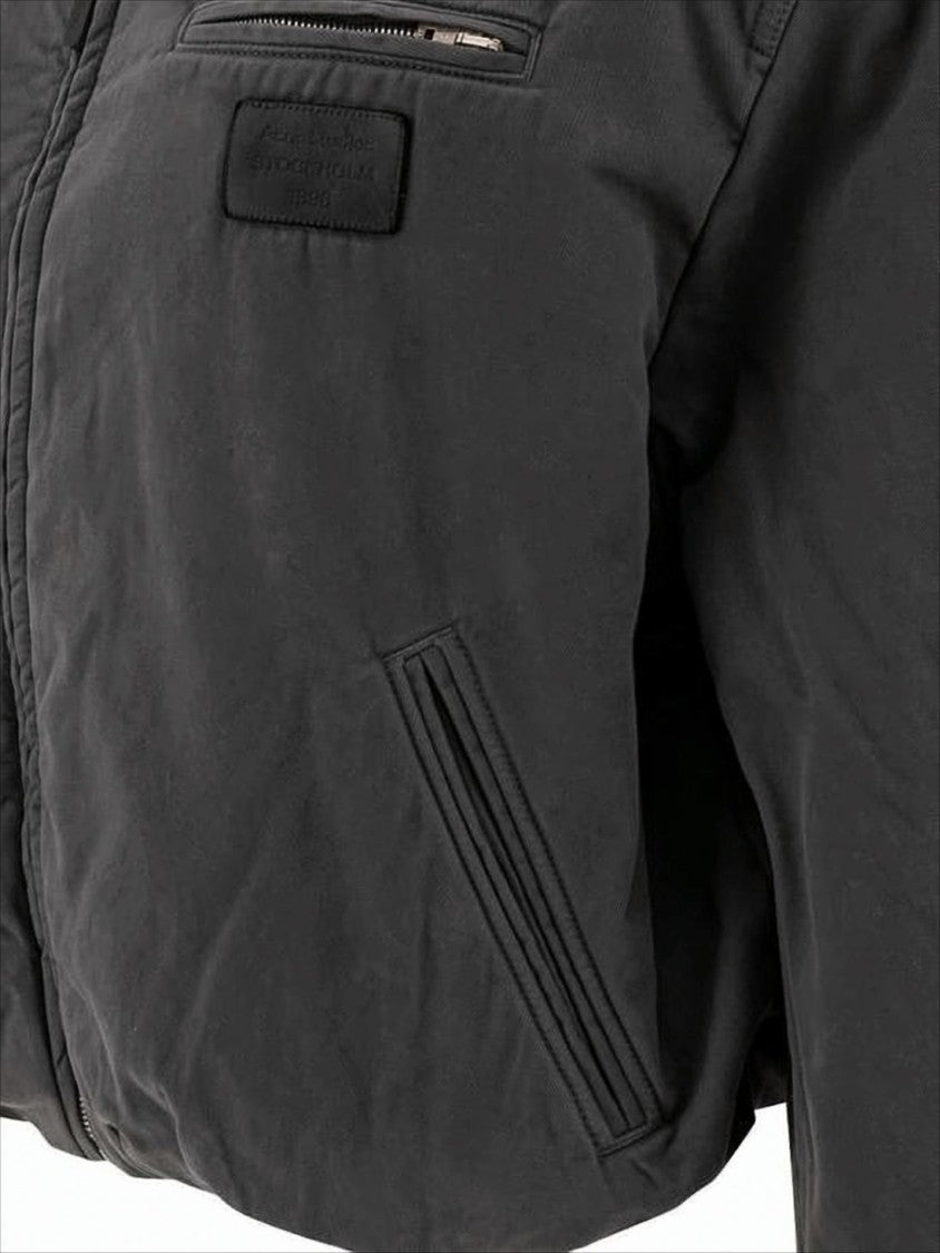 Acne Studios Cropped Bomber Jacket With Pointed Collar