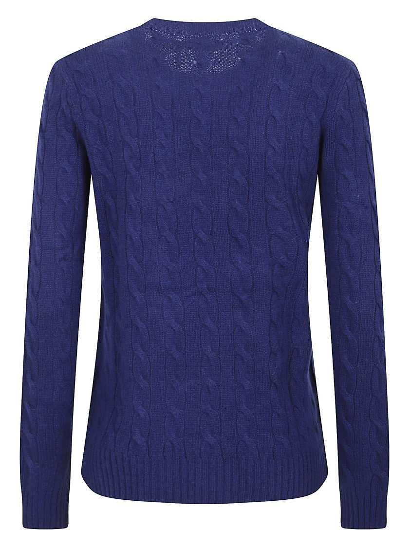 Polo Ralph Lauren Long-Sleeved Cable Knit Sweater In Wool-Cashmere Blend