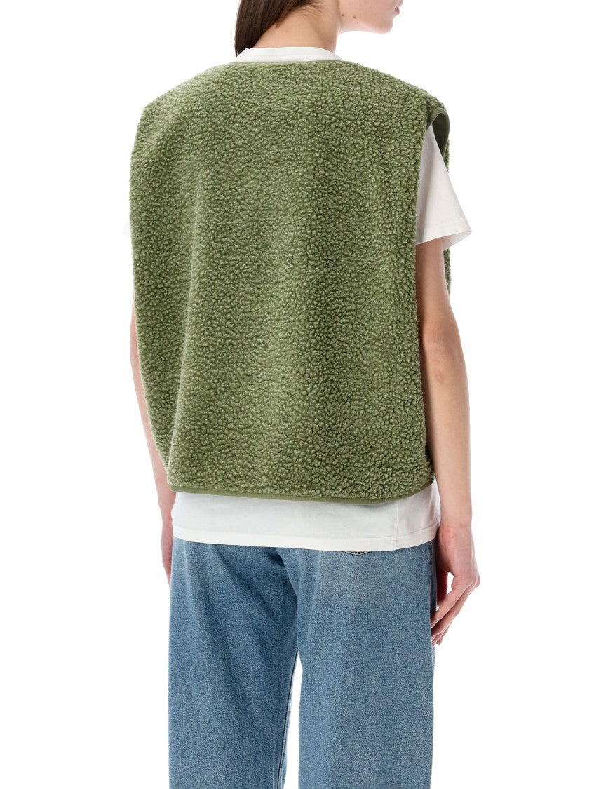 American Vintage Hok Town Pile Boxy Plush Fabric Gilet