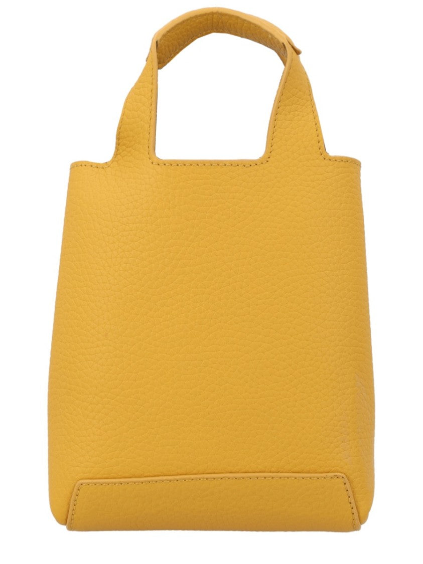 Hogan Neutral Structured Silhouette Letter Charm Handbag