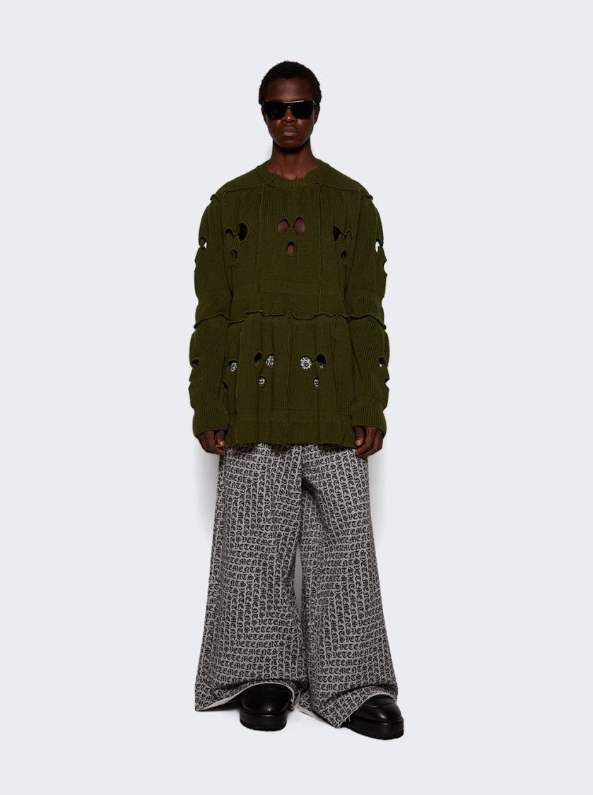 Vetements Balaclava Sweater Khaki