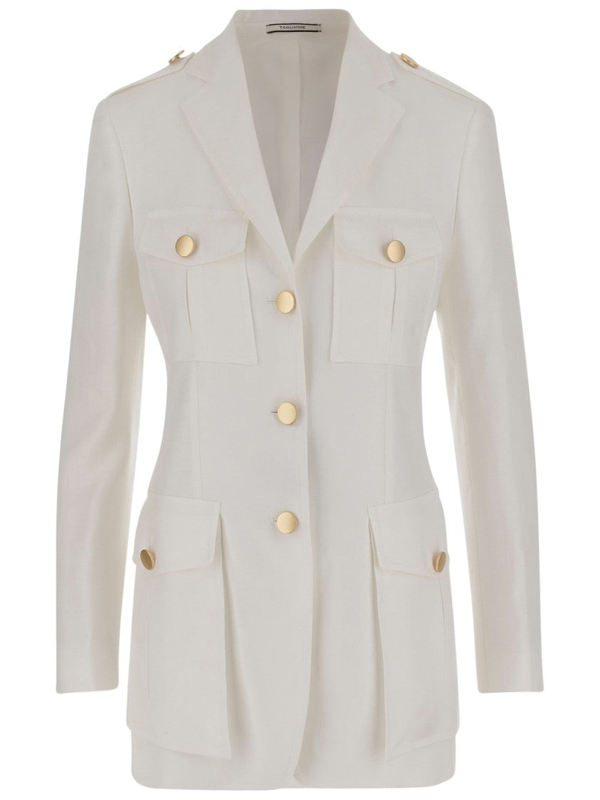 Tagliatore Single-Breasted Linen Jacket