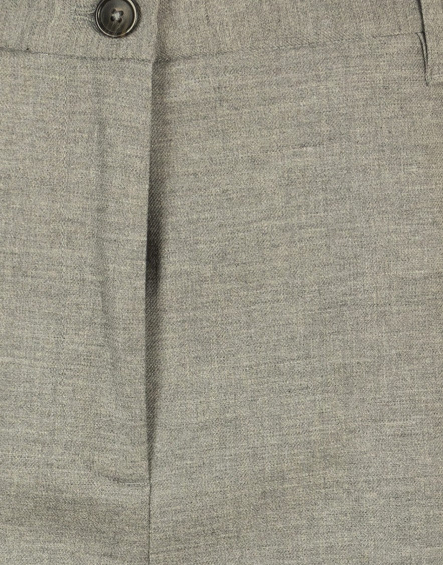 Nine In The Morning Grey High-Waisted Wool-Blend Formal Pants
