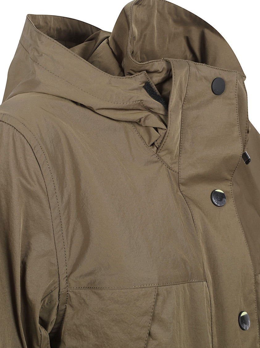 Burberry Cropped Jacket With Detachable Hood And Equestrian Detail