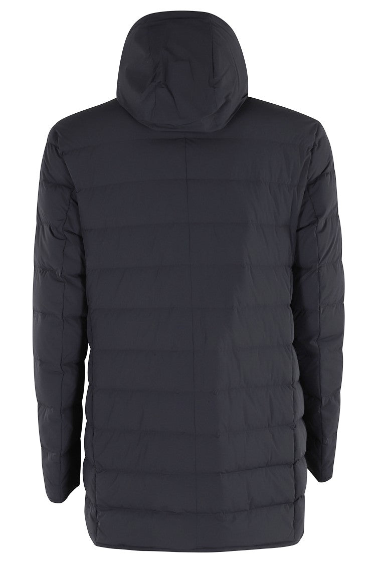 Duno Hooded Down Jacket With Quilted Design