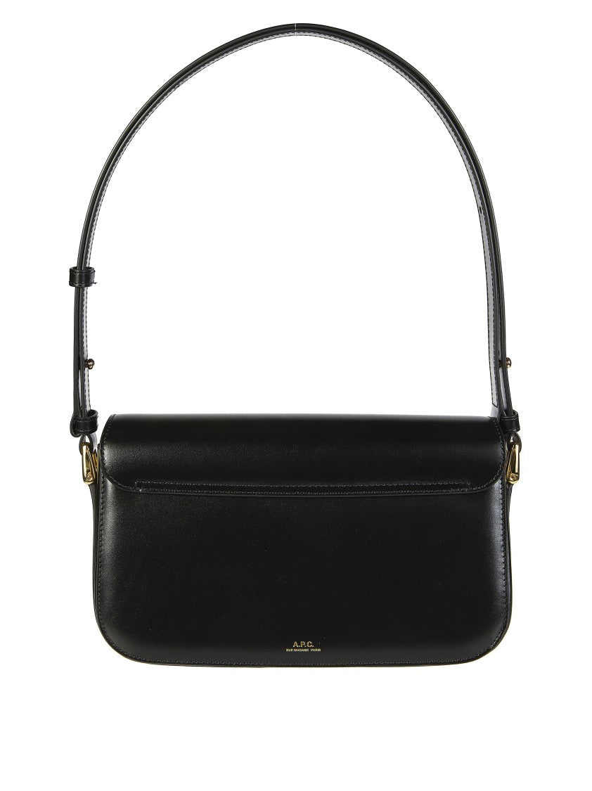A.P.C. Black Sac Grace Flap Closure Shoulder Bag